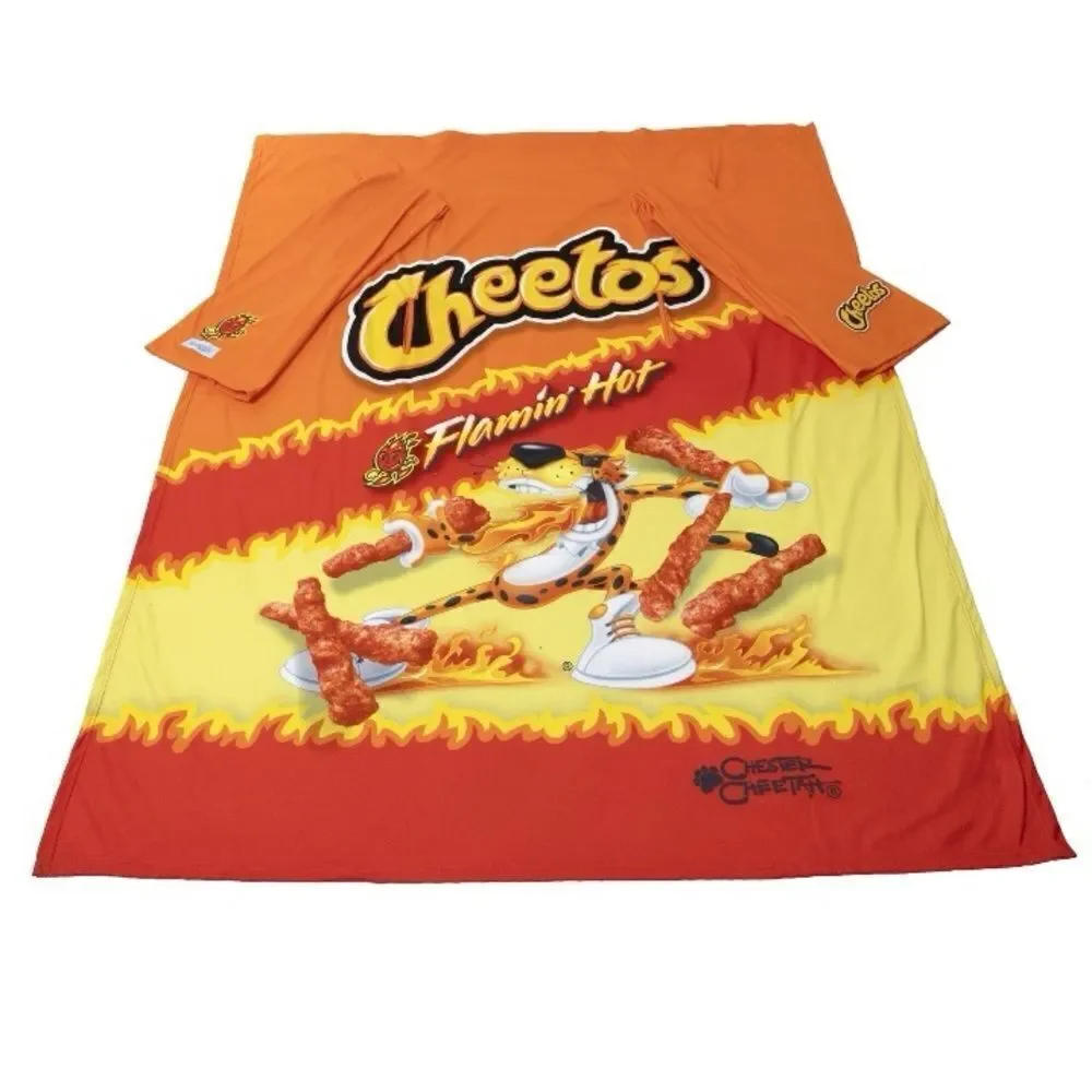 Snuggie Flaming Hot Cheetos Fleece Blanket New
